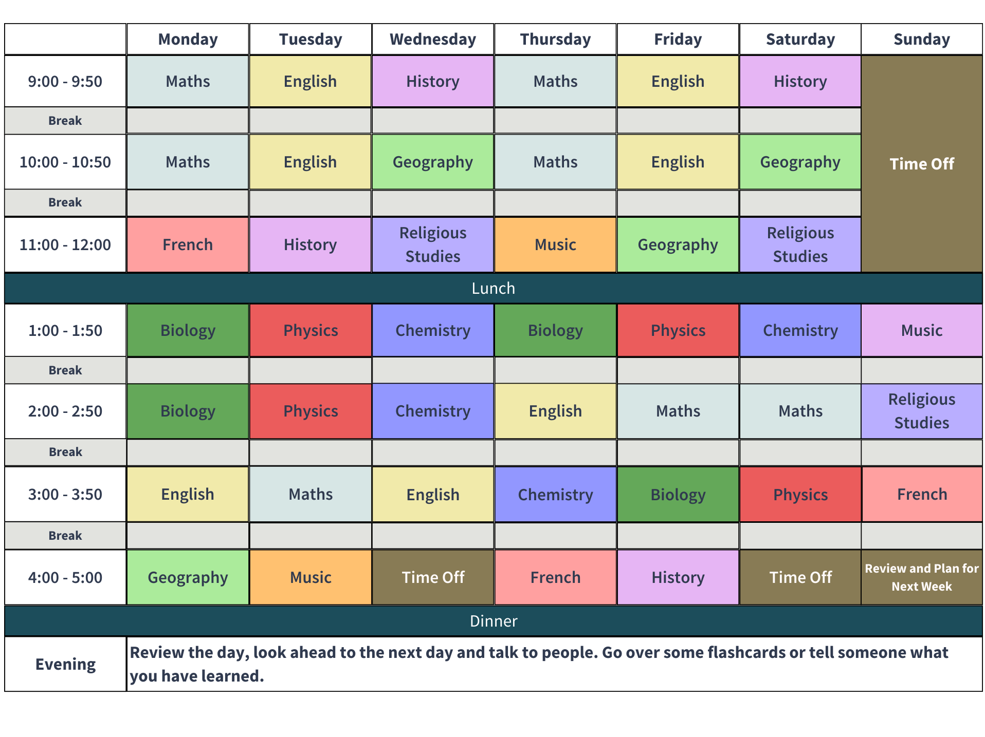 Free GCSE Revision Timetable Template