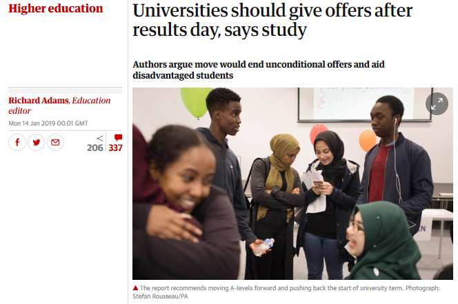 Unconditional UCAS Offers - Is anything changing for prospective University students?