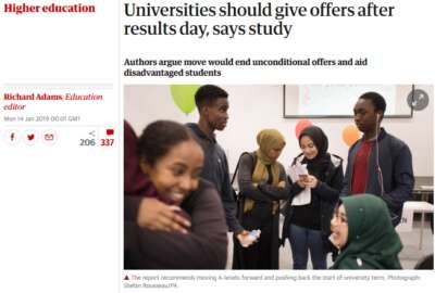 Unconditional UCAS Offers - Is anything changing for prospective University students?