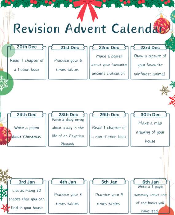 Revision Advent Calendar